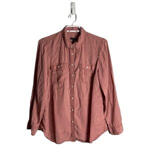 Talbots Petite Women's Coral Casual Button-Down Shirt